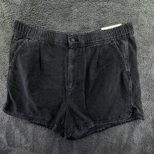 NWT American Eagle Dark Gray Shorts Elastic Waist Size 14 (32W) W/ Pockets